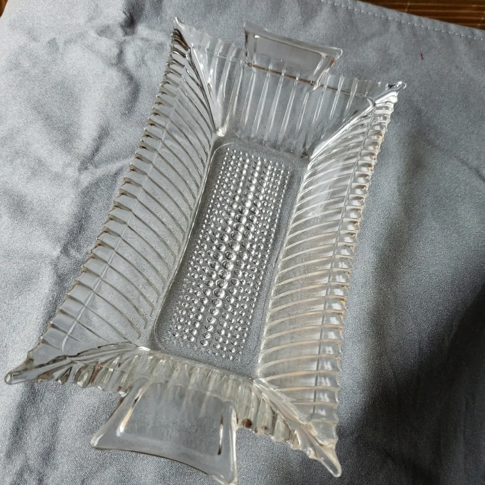 Elegant Clear Glass Rectangular Tray